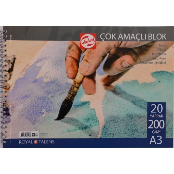 Supertrend Çok Amaçlı Resim ve Eskiz Çizim Defteri 200 gr. A3 20 yp.