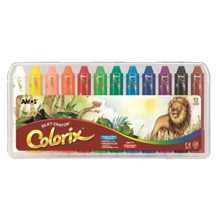 Supertrend Colorix Silky Crayon Üçü Bir Arada Boya 12 Renk