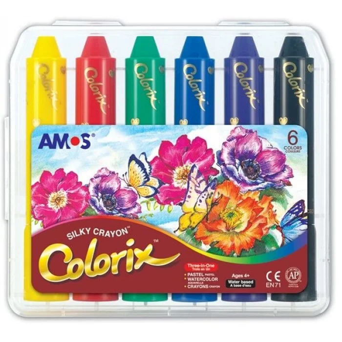 Supertrend Colorix Silky Crayon Üçü Bir Arada Boya 6 Renk