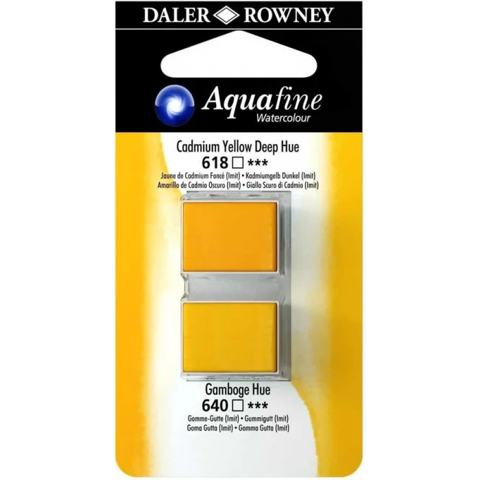 Supertrend Aquafine 1/2 Tablet Sulu Boya 2li Set CADMIUM YELLOW DEEP HUE / GANBOGE HUE