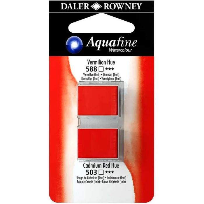 Supertrend Aquafine 1/2 Tablet Sulu Boya 2li Set VERMILION HUE / CADMIUM RED HUE