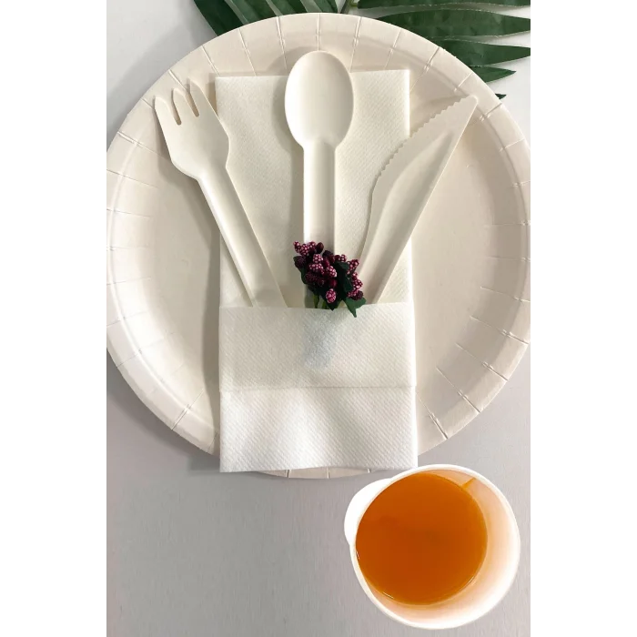 Supertrend Doğa Dostu Ekolojik Karton Sofra Seti 50 Kişilik 18cm