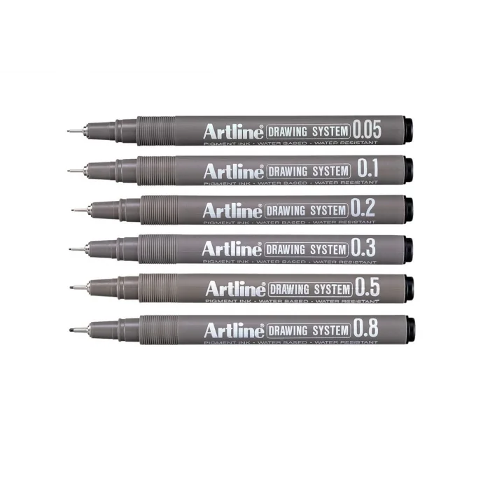 Supertrend Drawing System Teknik Çizim Kalemi Seti 6lı