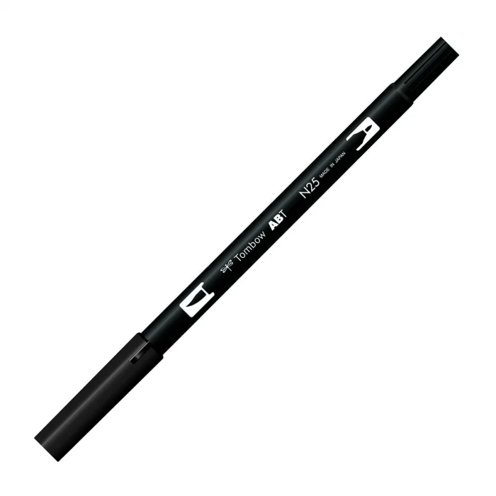 Supertrend Dual Brush Pen Grafik Çizim Kalemi N25 Lamp Black