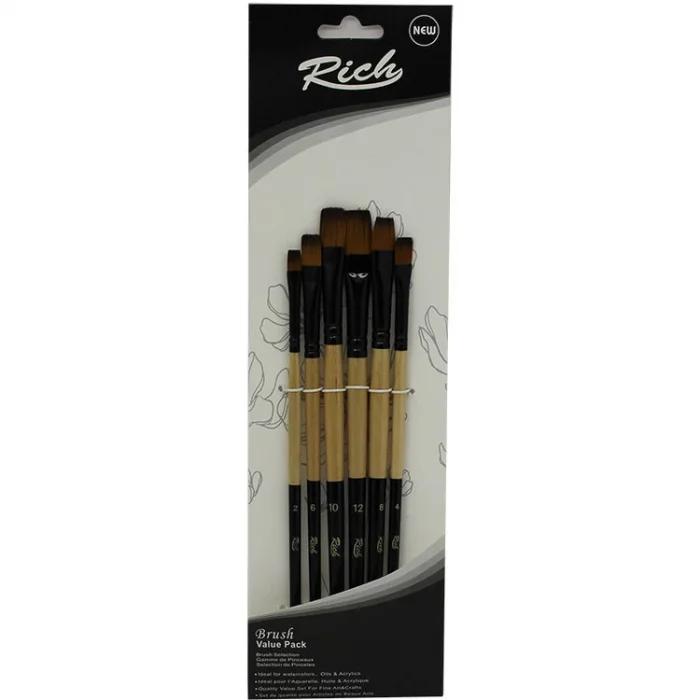 Supertrend Düz Kesik Fırça Seti 6lı