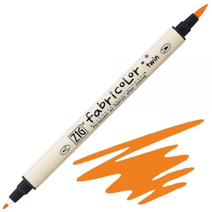 Supertrend Fabricolor Twin Çift Uçlu Kumaş Tekstil Boyama Kalemi FLUORESCENT ORANGE