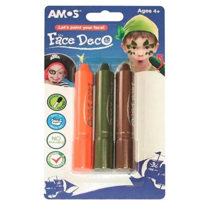 Supertrend Face Deco Yüz Boyası 3 Renk SAFARİ RENKLER