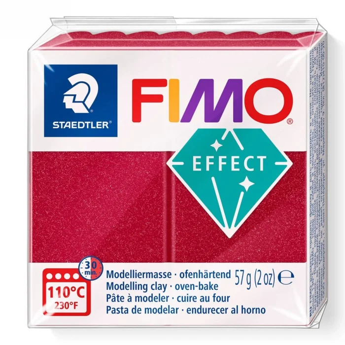 Supertrend Fimo Effect Polimer Kil 28 Ruby Red (Metalik)