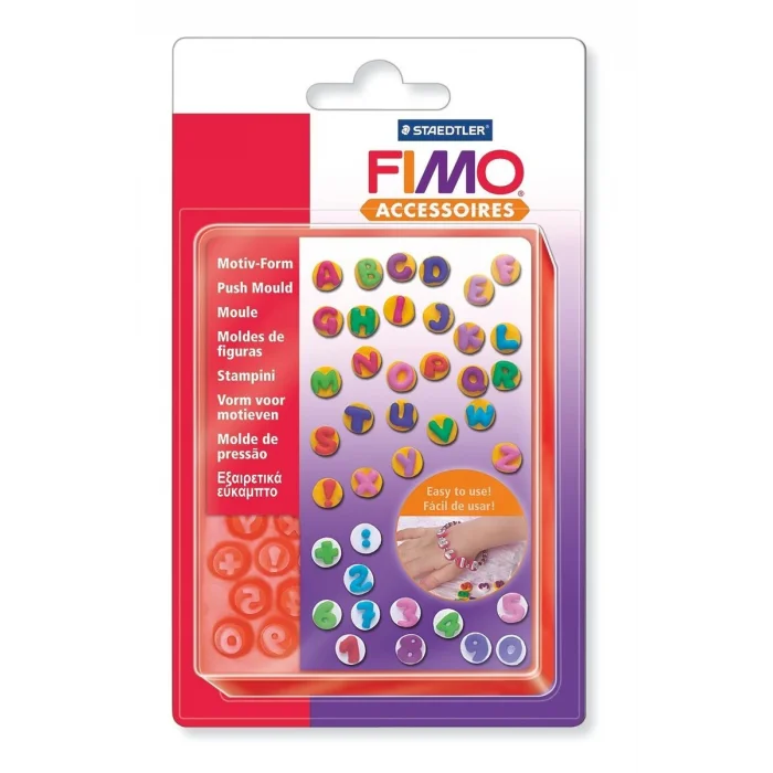 Supertrend Fimo Push Mould Esnek Silikon Polimer Kil Kalıbı HARFLER VE SAYILAR