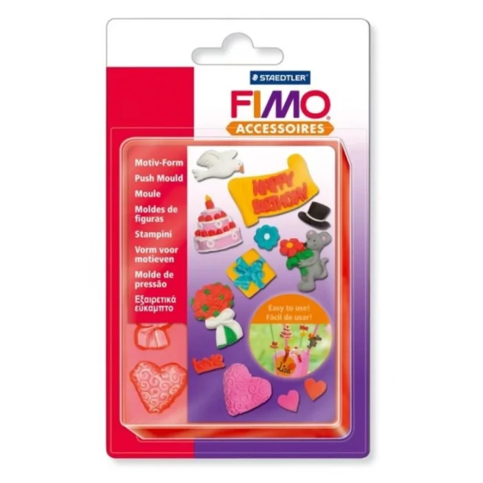 Supertrend Fimo Push Mould Esnek Silikon Polimer Kil Kalıbı PARTİ ZAMANI