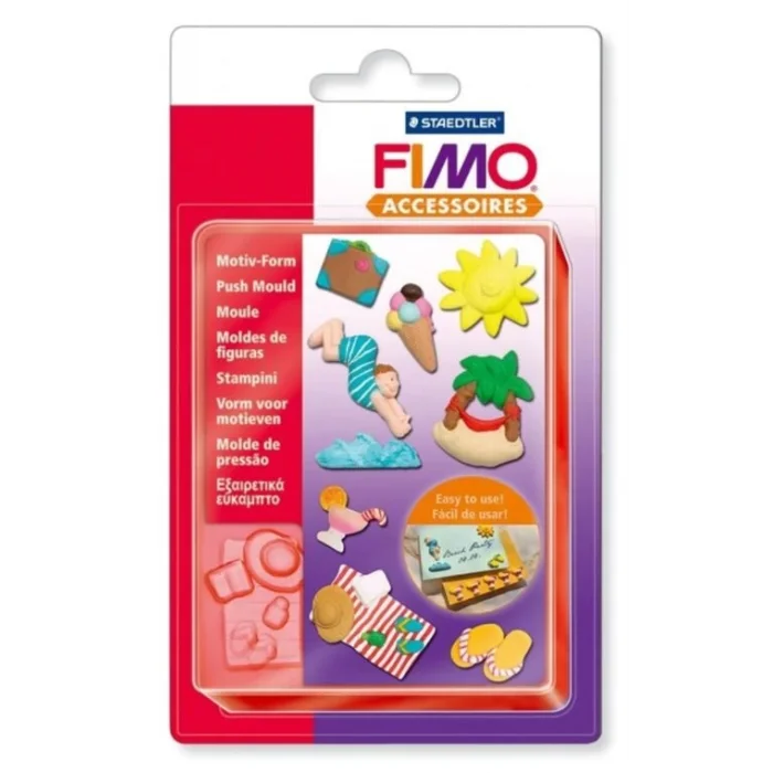Supertrend Fimo Push Mould Esnek Silikon Polimer Kil Kalıbı TATİL