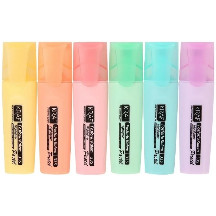 Supertrend Fosforlu İşaretleme Kalemi Seti 6 Renk Pastel Renkler