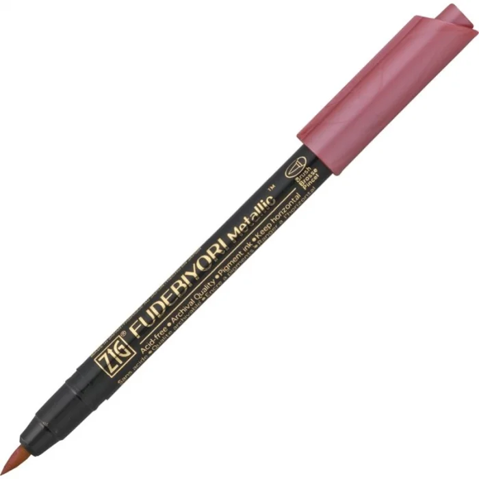 Supertrend Fudebiyori Metallic Brush Pen Yaldızlı Fırça Uçlu Marker Kalem RED