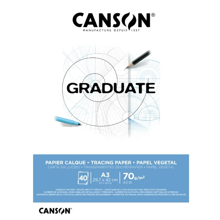 Supertrend Graduate Tracing Paper Aydınger Eskiz Defteri Blok 70 gr. A3 40 yaprak