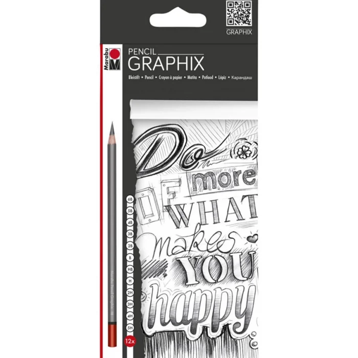 Supertrend Graphix Pencil Dereceli Kalem Karakalem Eskiz Çizim Seti 12li 6B-5H