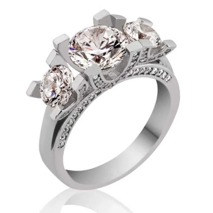 Supertrend Gümüş 3 Taş Tria Bayan Yüzük