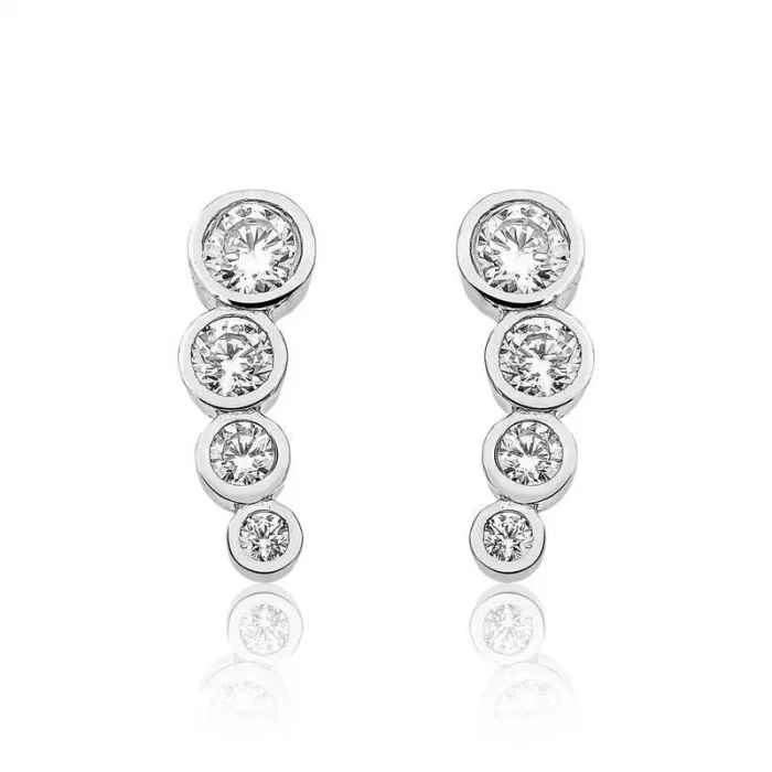 Supertrend Gümüş 4 Taş Bayan Küpe