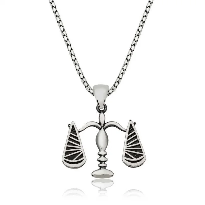 Supertrend Gümüş Adalet Terazisi Kolye