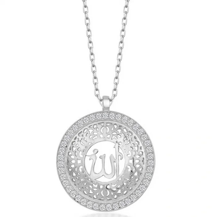 Supertrend Gümüş Allah Yazılı Kadın Kolye