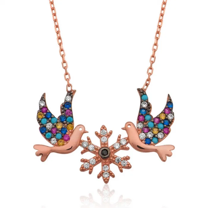 Supertrend Gümüş Aşk Kuşları Bayan Kolye