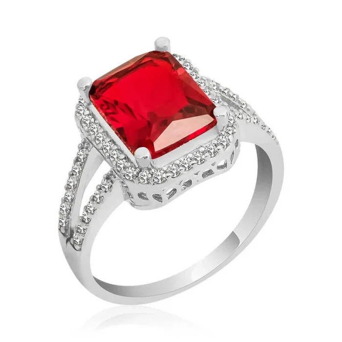 Supertrend Gümüş Baget Kare Bayan Yüzük