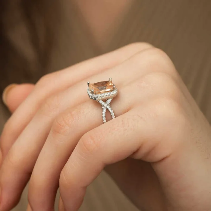 Supertrend Gümüş Baget Kare Bayan Yüzük