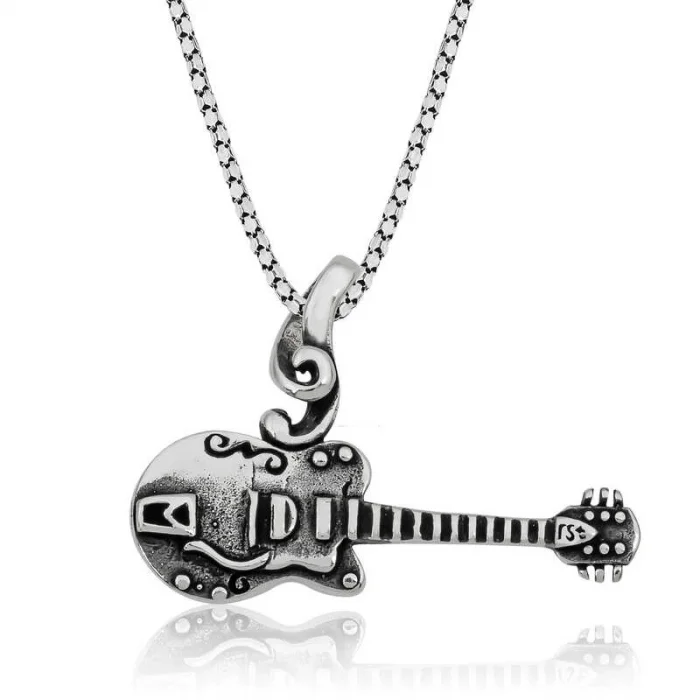 Supertrend ​gümüş Gitar Kolye