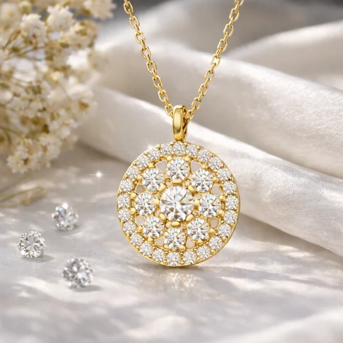 Supertrend ​gümüş Gold Çiçek Kadın Kolye