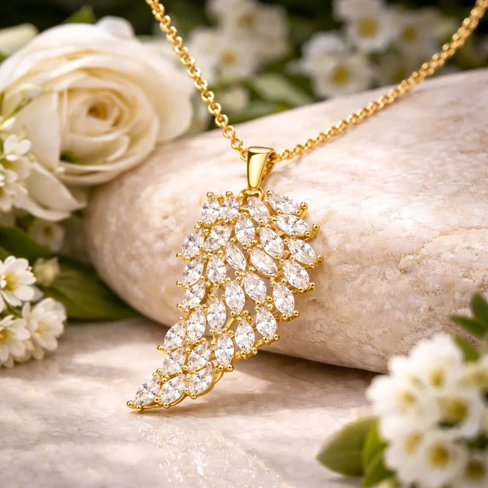 Supertrend ​gümüş Gold Melek Kanadı Bayan Kolye