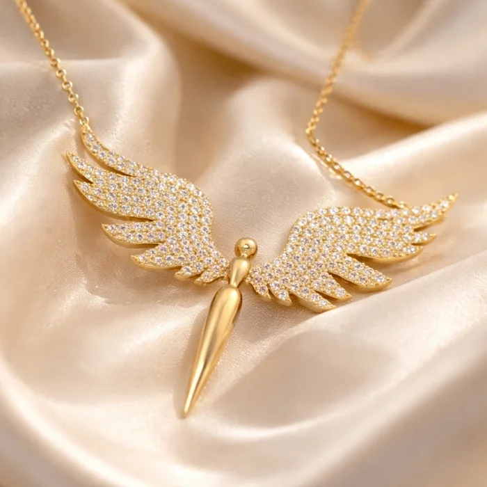 Supertrend Gümüş Gold Mikail Meleği Kadın Kolye