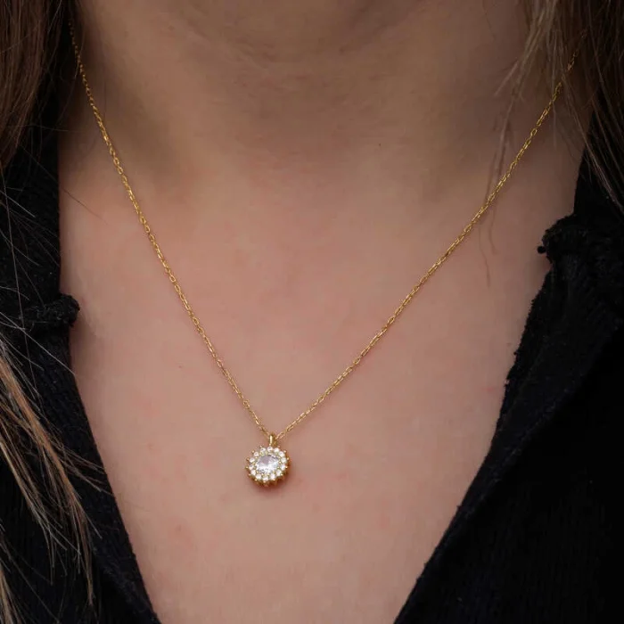 Supertrend Gümüş Gold Minimal Yuvarlak Anturaj Kadın Kolye