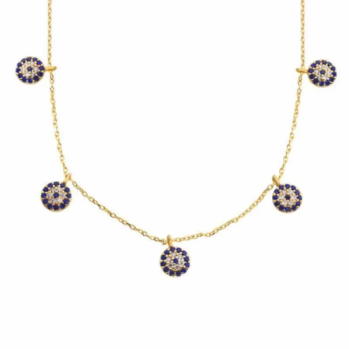 Supertrend Gümüş Gold Nazarlı Şans Bayan Kolye