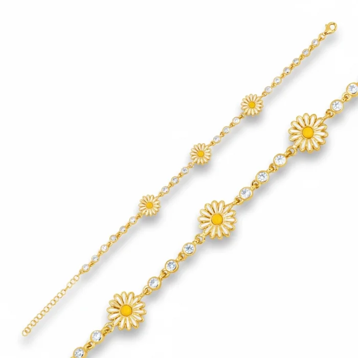 Supertrend Gümüş Gold Papatya Bayan Bileklik