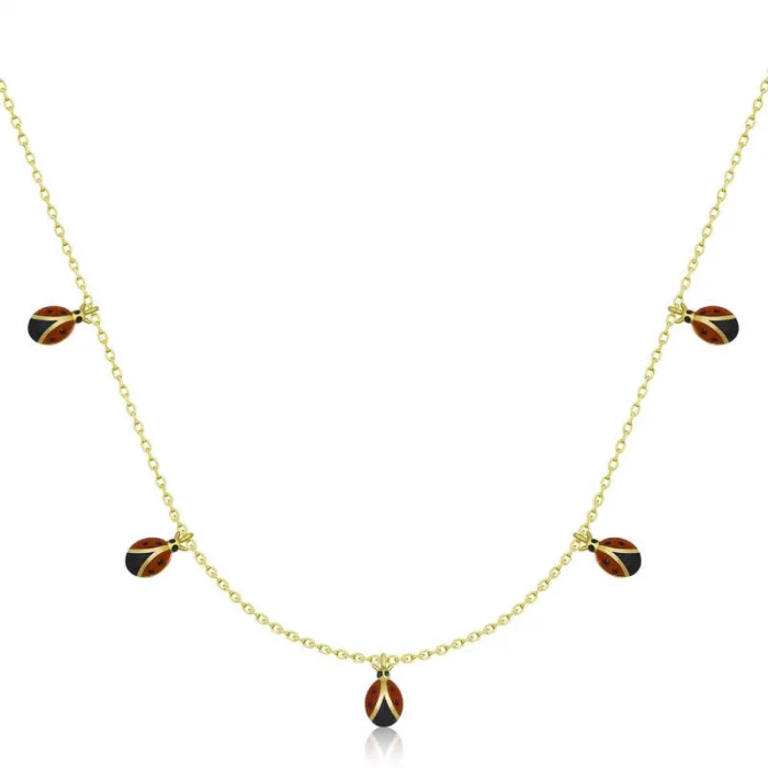 Supertrend Gümüş Gold Uğur Böceği Şans Kadın Kolye