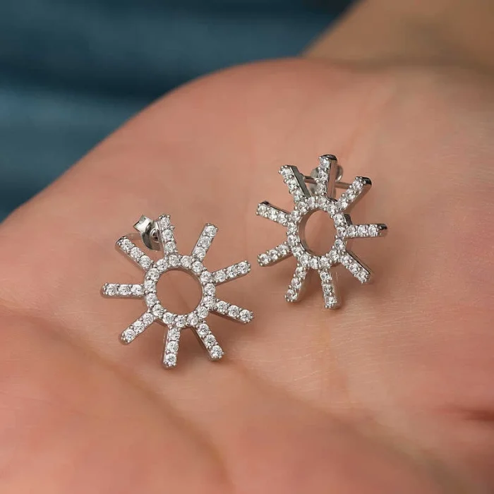 Supertrend Gümüş Güneş Bayan Küpe