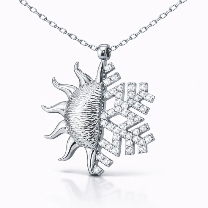 Supertrend Gümüş Güneş Kartanesi Bayan Kolye