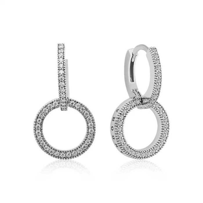 Supertrend Gümüş İç İçe Geçmiş Halka Bayan Küpe