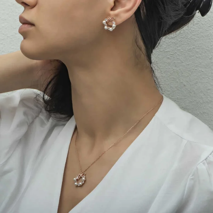 Supertrend Gümüş İnci Kurdele Kadın Set