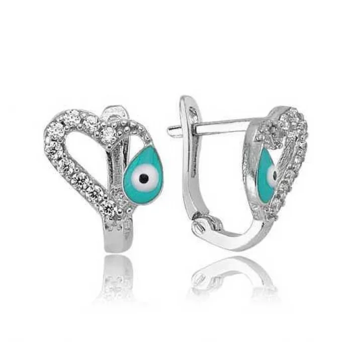 Supertrend Gümüş Kalp Figürlü Çocuk Küpesi