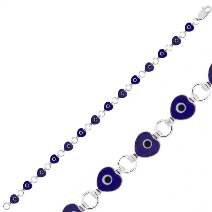 Supertrend Gümüş Kalp Nazar Bayan Bileklik