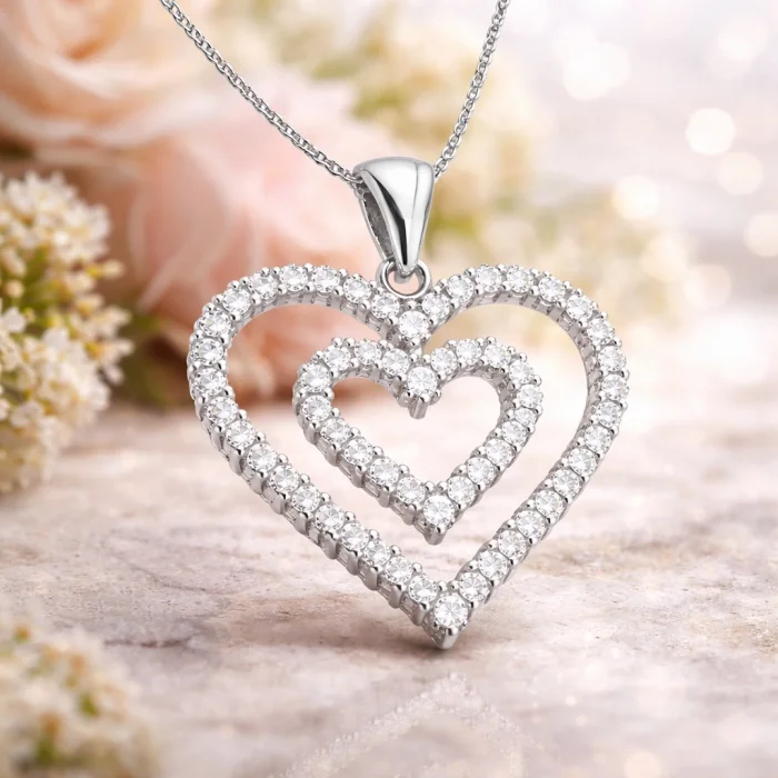 Supertrend Gümüş Kalpli Bayan Kolye