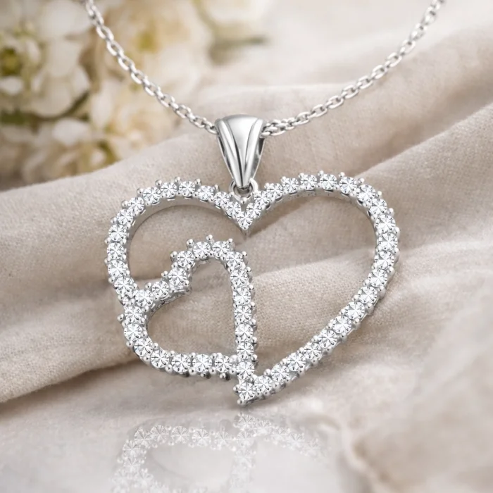 Supertrend Gümüş Kalpli Bayan Kolye