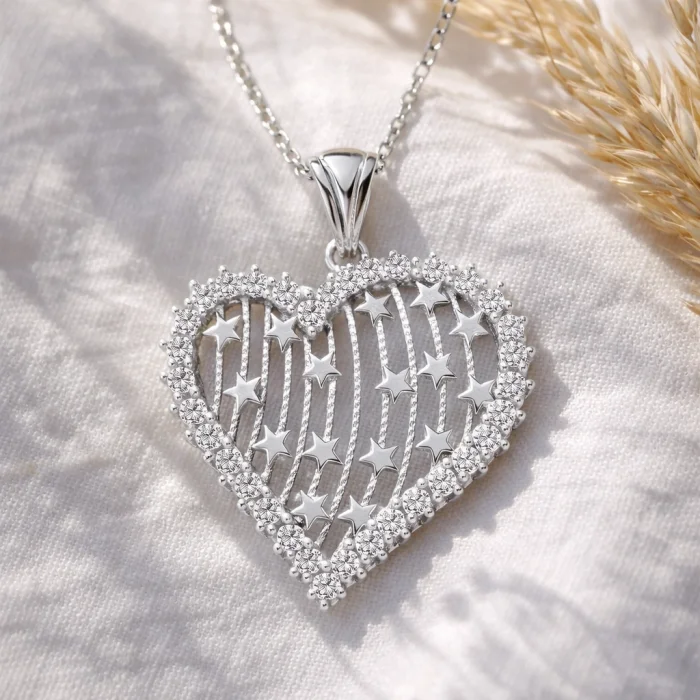 Supertrend Gümüş Kalpli Bayan Kolye