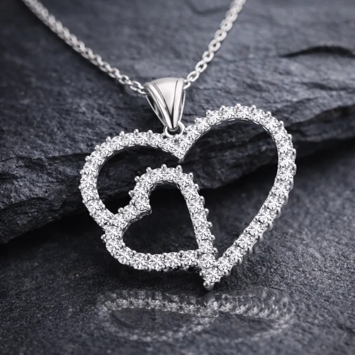 Supertrend Gümüş Kalpli Bayan Kolye