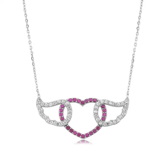 Supertrend Gümüş Kanatlı Kalp Bayan Kolye