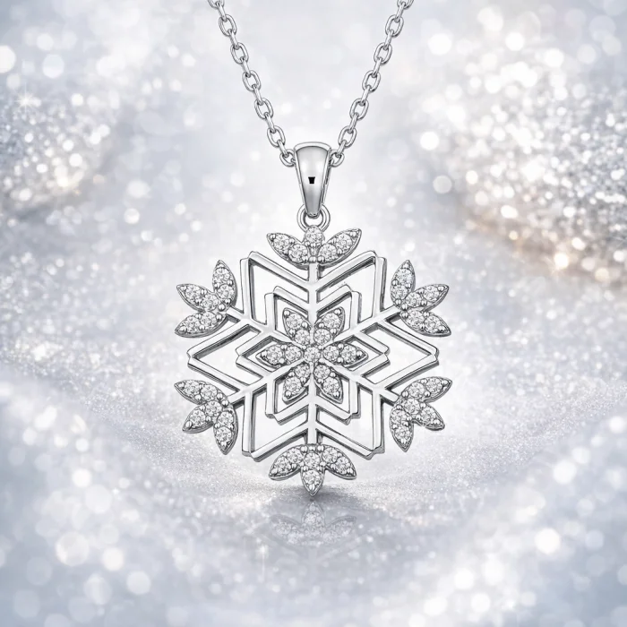 Supertrend Gümüş Kar Tanesi Kolye
