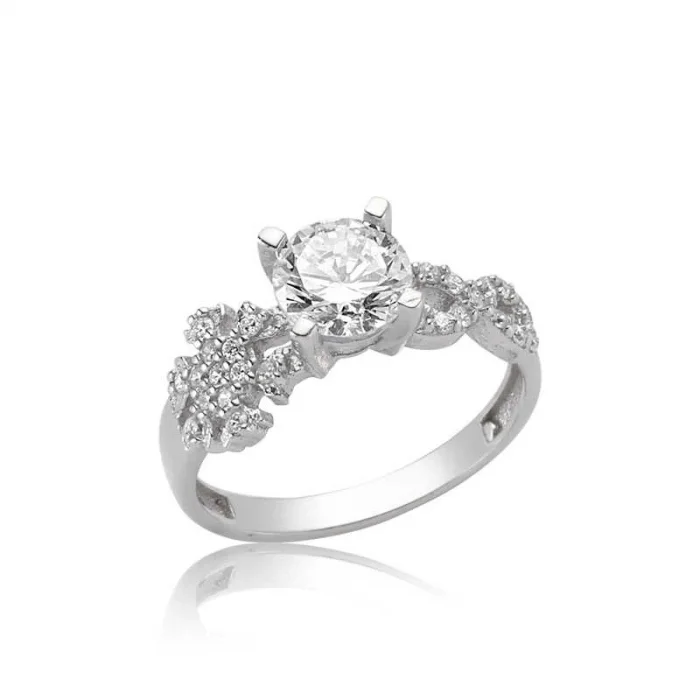 Supertrend Gümüş Kar Tanesi Sonsuzluk Tek Taş Bayan Yüzük