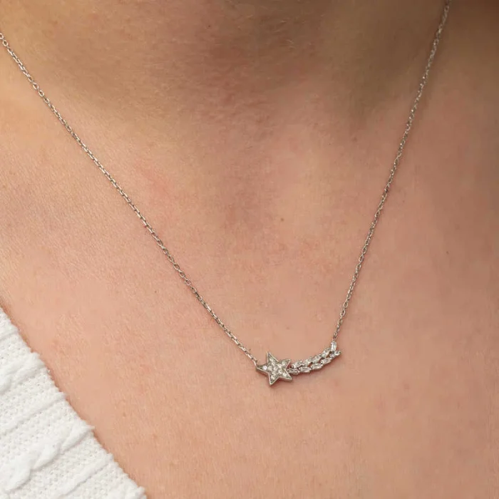 Supertrend Gümüş Kayan Yıldız Kadın Kolye