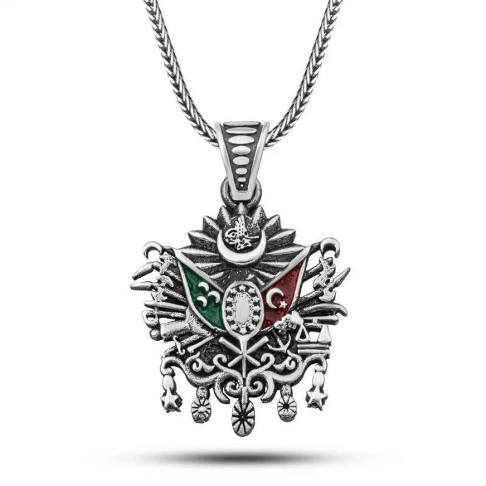 Supertrend Gümüş Osmanlı Devlet Armalı Erkek Kolye
