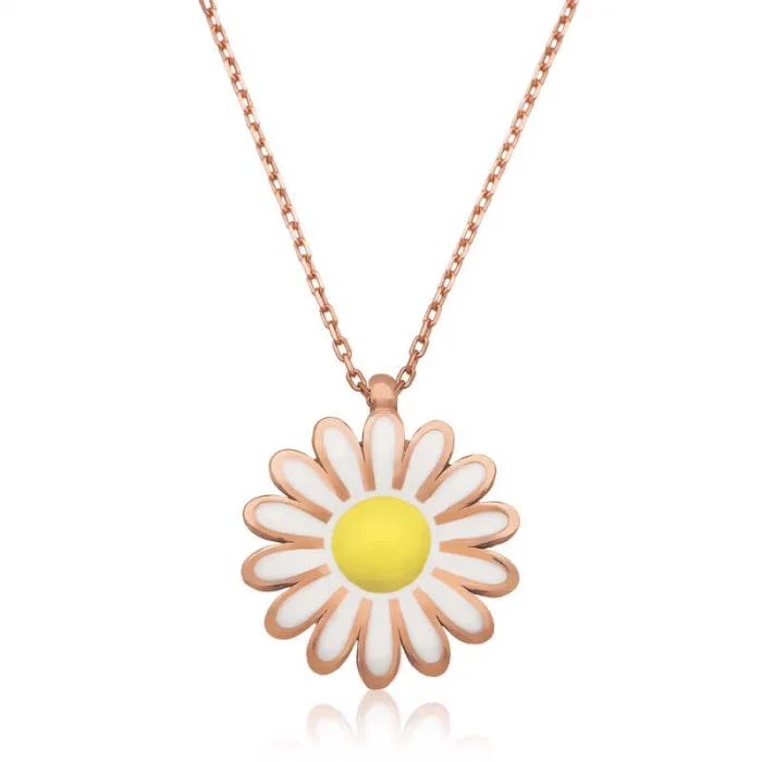 Supertrend Gümüş Papatya Bayan Kolye